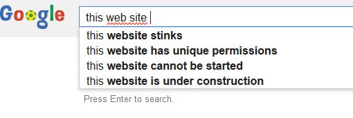 google autocomplete for this web site 