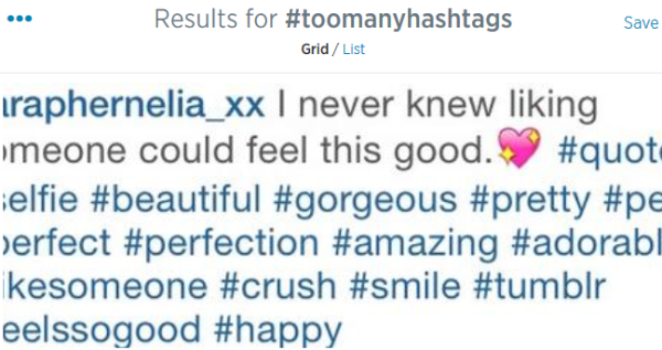 2 many hashtags