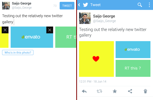 up to 4 images in a tweet