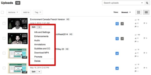 YouTube annotations