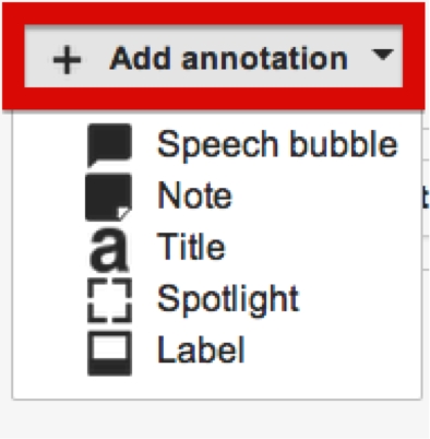 YouTube annotations
