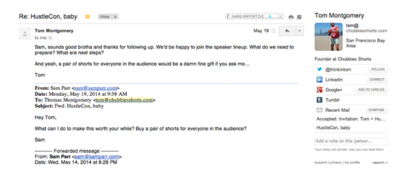 See, it’s not nagging...it’s reminding! After three emails Tom responded!