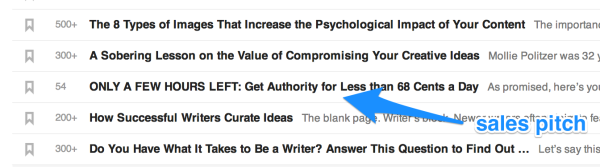Copyblogger in feedly