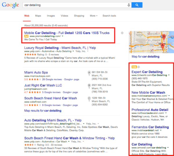 PPC search results