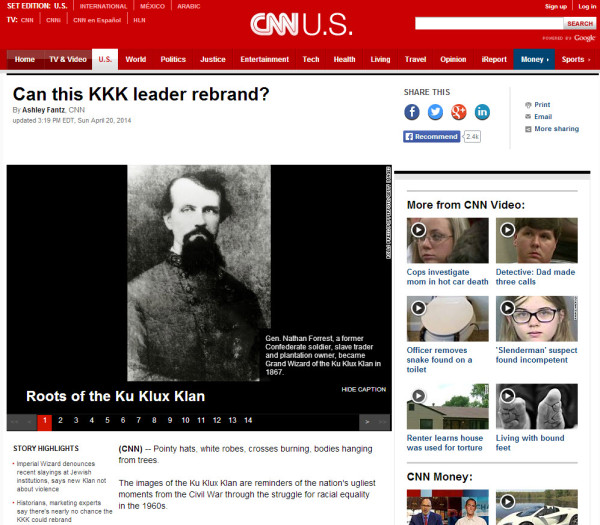 Clickbait CNN KKK rebrand 