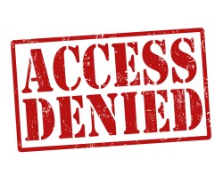 Access denied by email blacklist