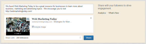 LinkedIn Company Page Update Added View