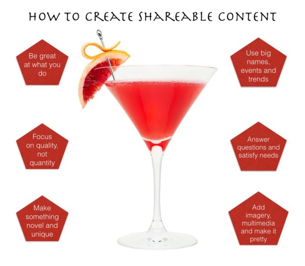 Shareable content cocktail