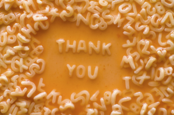 Thank You alphabet soup