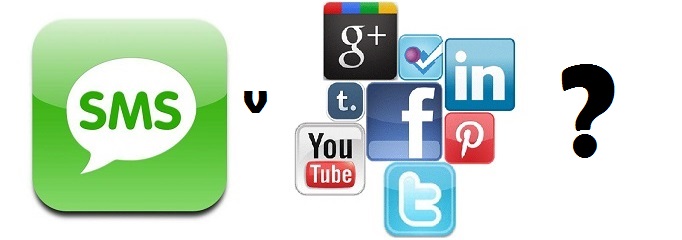 sms or social media
