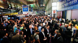 busy trade show floor