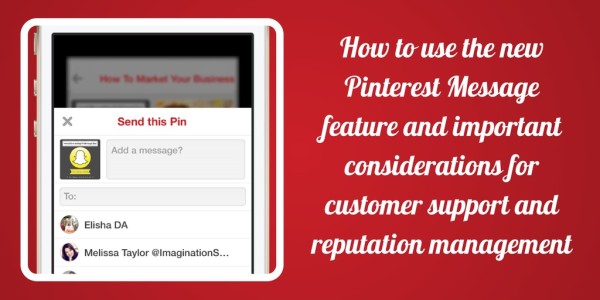 Pinterest Marketing Tips - How to use the Pinterest Message Feature