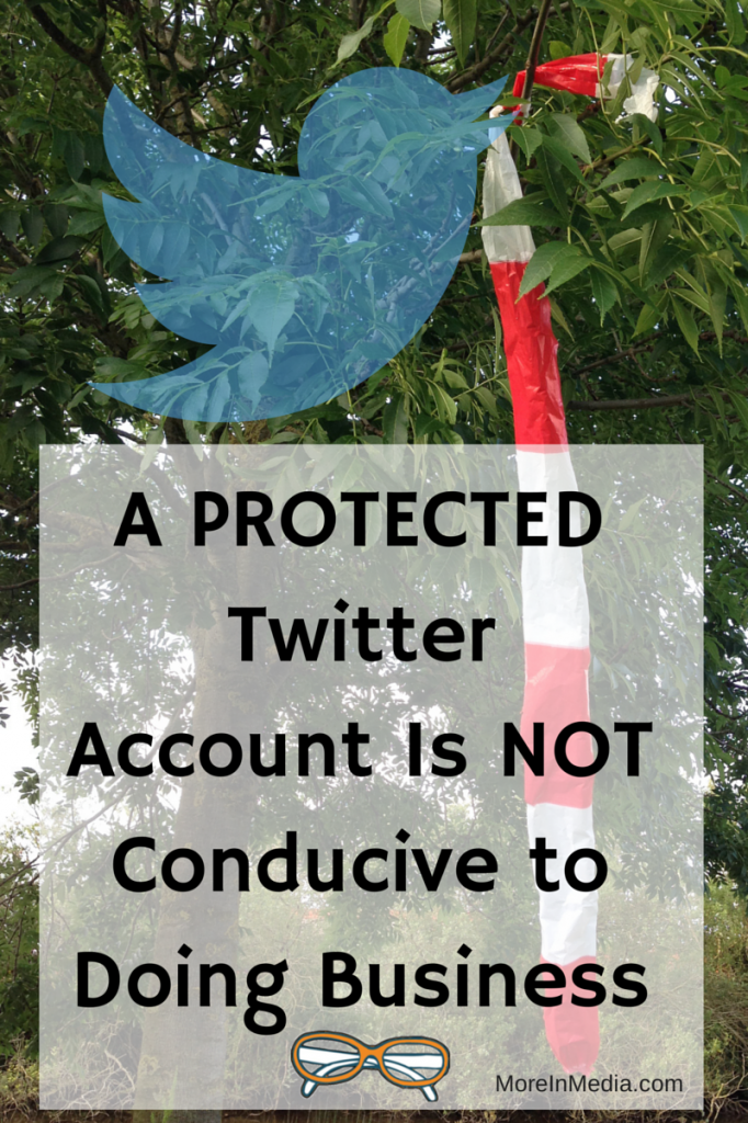 A Protected Twitter Account Is Not Conducive for doing Business