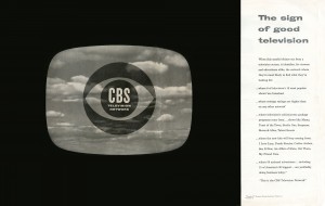 Introductory advertisement for CBS Eye logo. Fortune magazine De