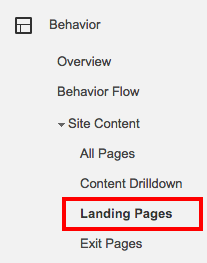 Landing Pages   Google Analytics