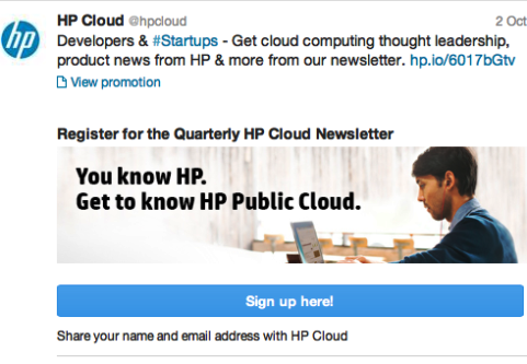 Twitter Lead Generation Card example 5 Things B2B Marketers Can Learn From The Tao of Twitter 