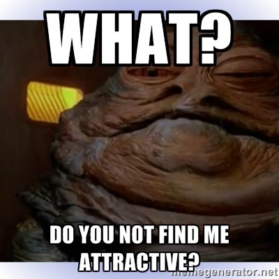 Comedy in content marketing Jabba the Hut meme