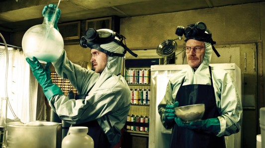Breaking bad Walter White and Jesse Pinkman laboratory
