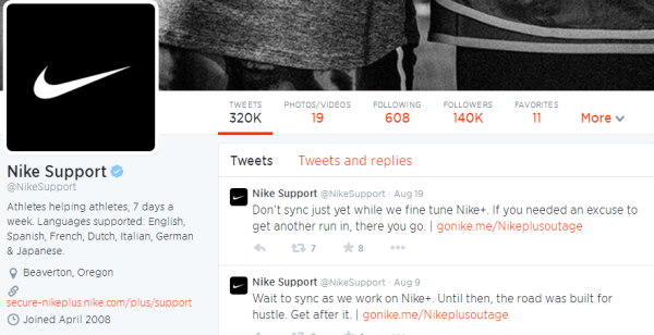 nike support twitter