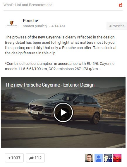 Social media advertising Google Plus Post ad