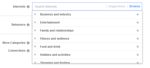 Facebook Interest Targeting