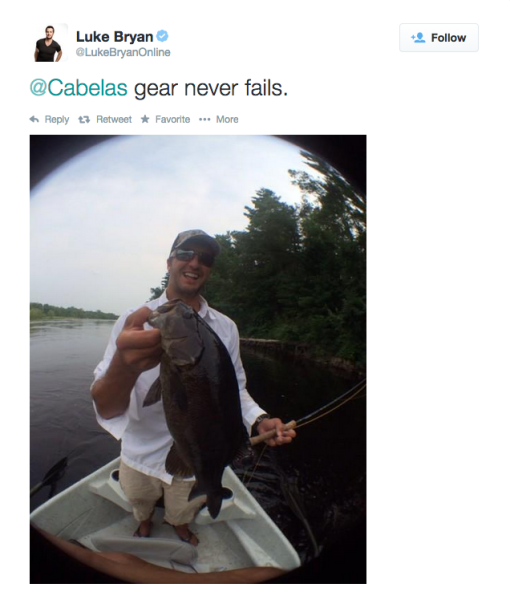 Luke Bryan shares fishing story on Twitter