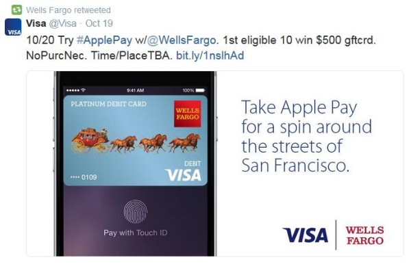 Wells Fargo and Visa use social media and pop-up stores to launch Apple Pay
