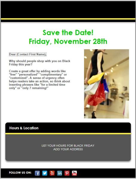 Email Template - Black Friday