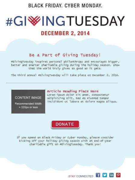 Email Template - Giving Tuesday