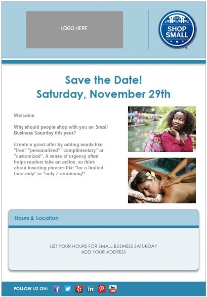Email Template - Small Business Saturday
