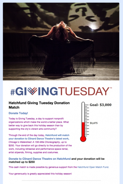 Clinard Dance Theatre Giving Tuesday email
