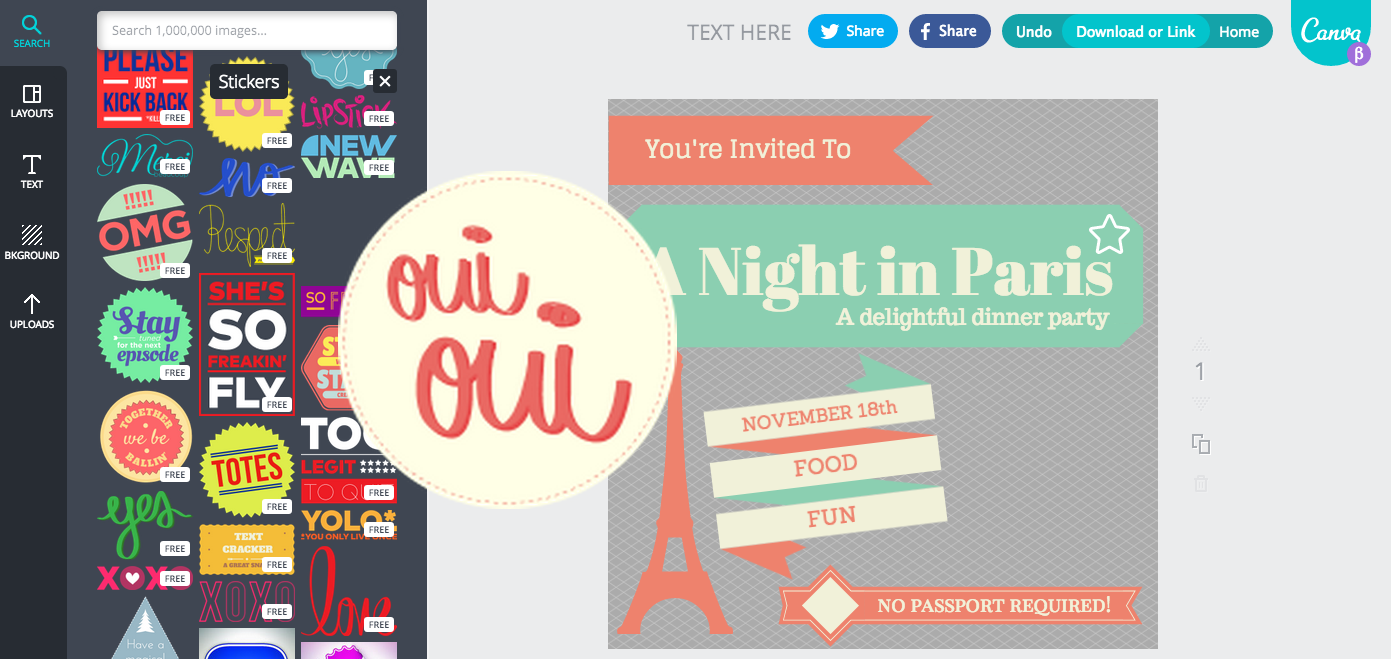creating images with canva