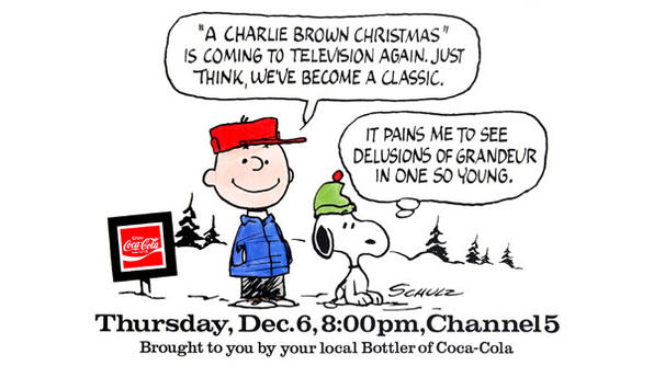 charlie brown christmas special, coca-cola, content marketing