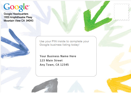 Google Plus Verification Postcard