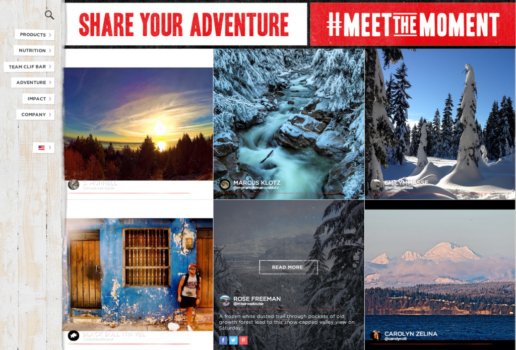 #MeetTheMoment branded social hub.