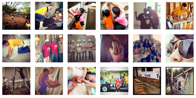 Habitat for Humanity volunteers and Habitat home owners share great UGC.
