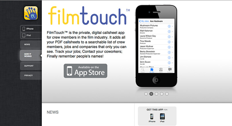 Callsheet app filmtouch