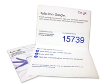Google Verification Postcard
