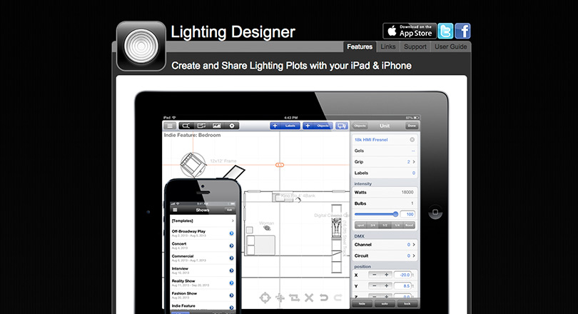 Lighting app lighting designer