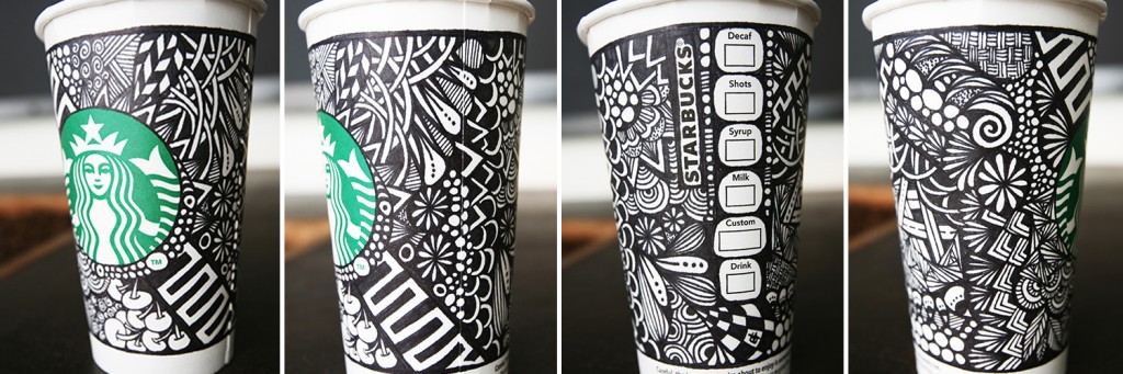 Starbucks fans submitted their #WhiteCupContest designs via social media.