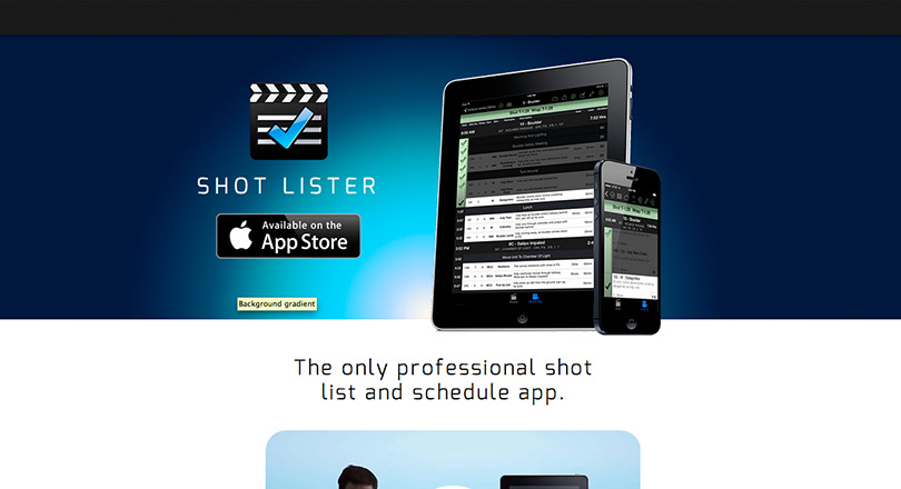Scheduling app Shot Lister