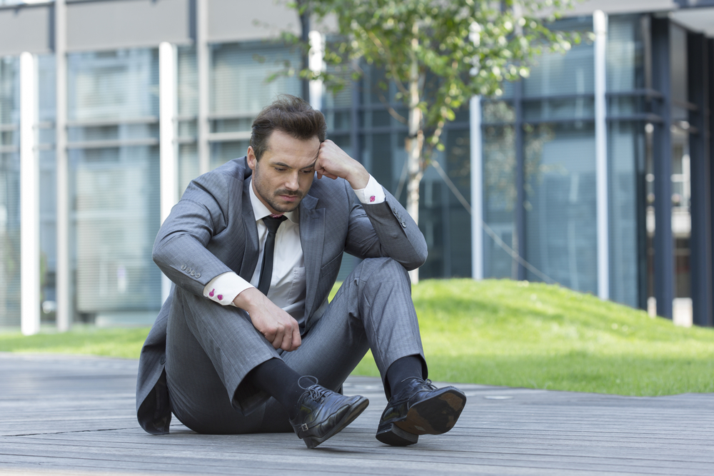 depressed business man