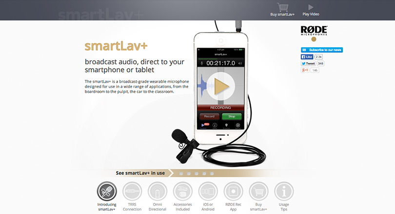 Audio app RODE smartlav