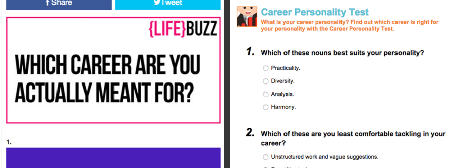 Career Personality Quiz Titles