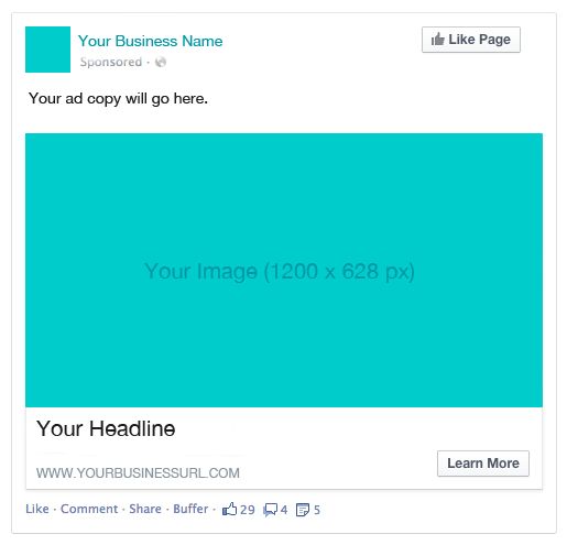Facebook ad example