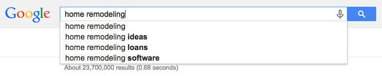 Google Search Keyword Suggestions