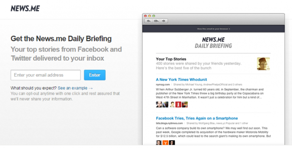News Me for Content Curation