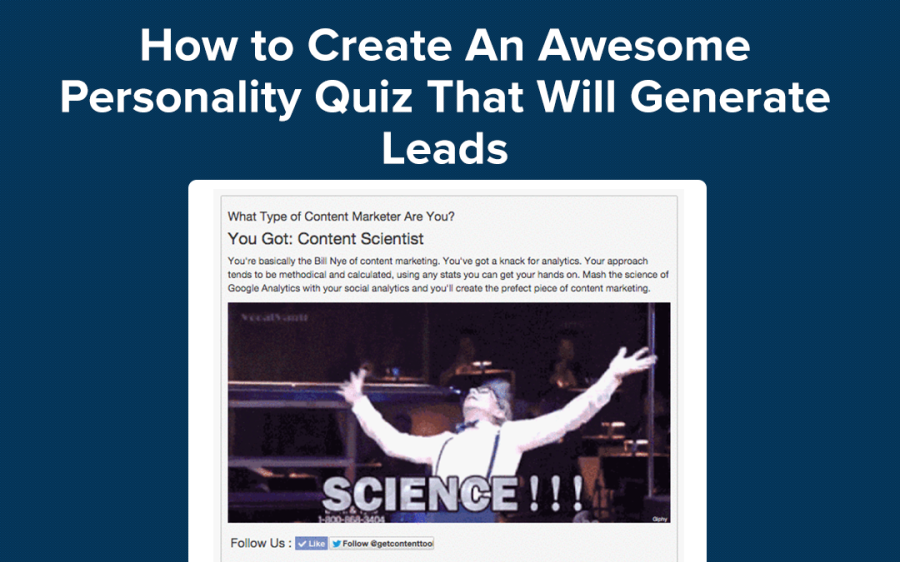 Personality Quiz that Generates Leads