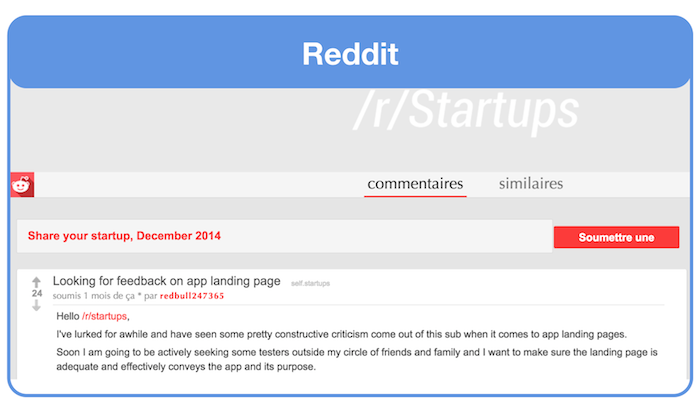 Ask For Landing Page Feedback On Reddit