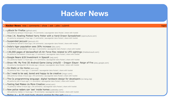 get landing page feedback on hacker news